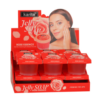 صابون ژله ای طبیعی صورت و بدن گل رز کاریته - 04