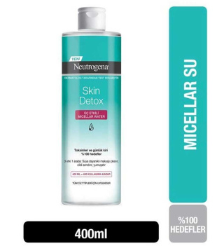 محلول میسلار واتر نوتروژینا مدل Skin Detox مناسب انواع پوست حجم 400 میلی لیتر - 01