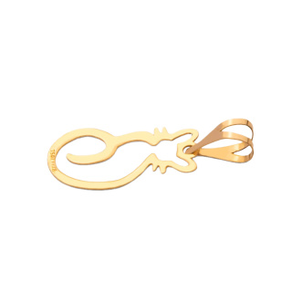 آویز گردنبند طلا 18 عیار زنانه طرح گربه کد MM2169 - 01