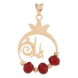 آویز گردنبند طلا 18 عیار زنانه مدل MM2011 طرح انار و یلدا