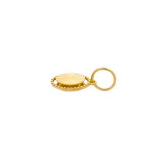آویز گردنبند طلا 18 عیار زنانه طرح بیضی کد MM2228 مهر گالری - 03