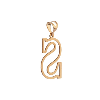 آویز گردنبند طلا 18 عیار زنانه طرح S مدل MM2109 - 02