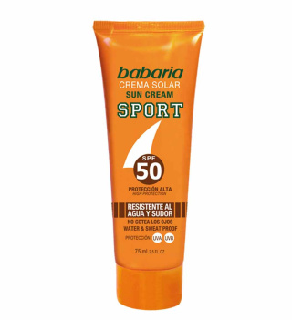 کرم ضد آفتاب بی رنگ باباریا با SPF50 مناسب انواع پوست حجم 75 میلی لیتر