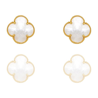 گوشواره طلا 18 عیار ون کلیف کوچک کدE1738 میوگلد