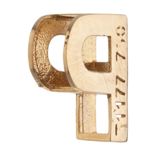آویز گردنبند طلا 18 عیار زنانه مدل MM1522 طرح حرف لاتین 3 بعدی P - 01