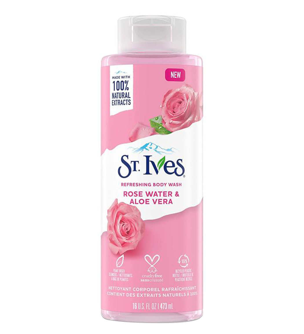 ژل شستشو بدن مدل Rose Water And Aloe Vera حجم 473 میلی لیتر سینت ایوز نمای ۲