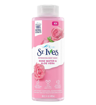 ژل شستشو بدن مدل Rose Water And Aloe Vera حجم 473 میلی لیتر سینت ایوز