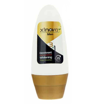 دئودورانت گیاهی لایت مردانه 3 در 1 ضد عرق و روشن کننده و بدون الکل 72 ساعته 50میل طلائی ژینووا