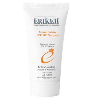 کرم ضد آفتاب بی رنگ اریکه با SPF50 مناسب پوست نرمال و خشک حجم 50 میلی لیتر