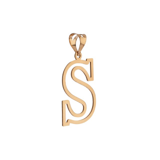 آویز گردنبند طلا 18 عیار زنانه طرح S مدل MM2109 - 01
