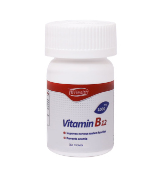 قرص ویتامین B12 1000 بسته 30 عددی های هلث