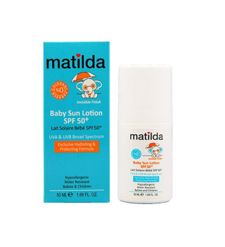 لوسیون ضد آفتاب کودک ماتیلدا حاوی 50 SPF حجم 50میلی لیتر - 01