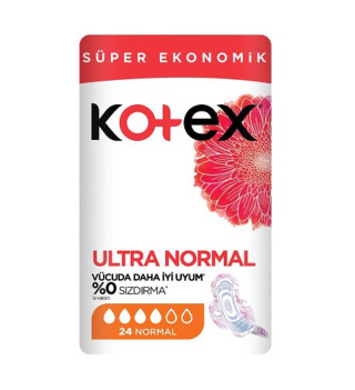 نوار بهداشتی کوتکس مدل Ultra Normal سایز متوسط بسته 24 عددی