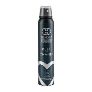 اسپری بدن مردانه دلوان مدل Blue Chanel 102 حجم 200 میلی لیتر