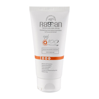 کرم ضد آفتاب رنگی راسن با SPF 100 مناسب پوست خشک و معمولی حجم 40 میلی لیتر