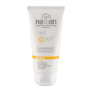 کرم ضد آفتاب بی رنگ با SPF 50 مناسب پوست چرب و مستعد آکنه حجم 40 میلی لیتر راسن