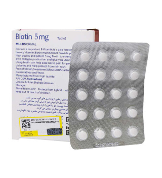 قرص بیوتین 5 میلی گرمی بسته 60 عددی مولتی نرمال - 01