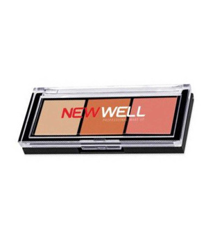 پالت سایه چشم 3 رنگ نیوول مدل Porcelain Makeup - 01