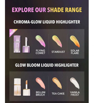 هایلایتر مایع شیگلم مدل Chroma Glow Bloom - 01