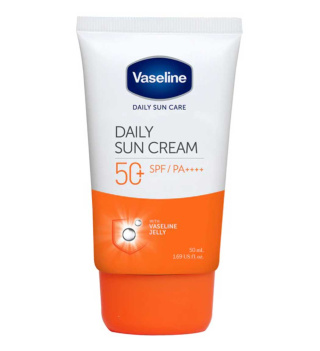 کرم ضد آفتاب spf 50 باخاصیت آبرسانی حجم 50 میل وازلین