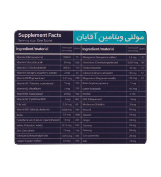 قرص مولتی ویتامین آقایان ویتاگیت بسته 30 عددی - 02