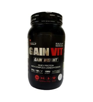 پودر افزایش وزن ویتاپ مدل Gain Vit با طعم دبل شکلات وزن 1300 گرم