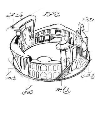 انگشتر طلا 18 عیار مدل ایران سایز 55 تاج - 04