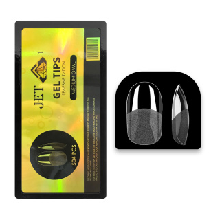 تیپ کاشت ناخن جت مدل Medium Oval بسته 540 عددی - 01