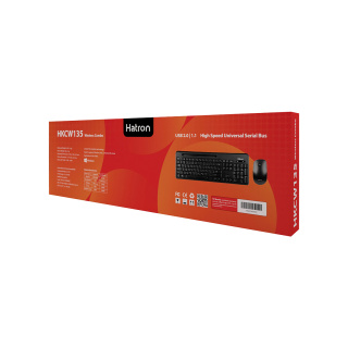 کیبورد و ماوس بی سیم هترون مدل HKCW135 - 06