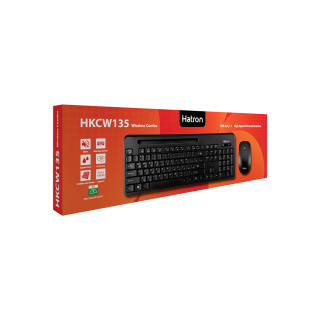 کیبورد و ماوس بی سیم هترون مدل HKCW135 - 05