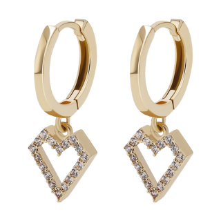 گوشواره طلا 18 عیار مدل کلیپسی لارا تاج - 01