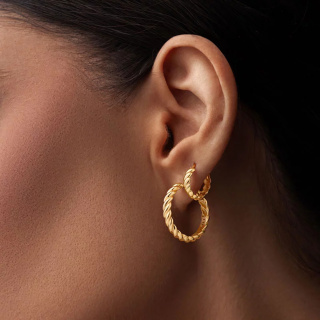 گوشواره طلا 18 عیار مدل گیسو - 01