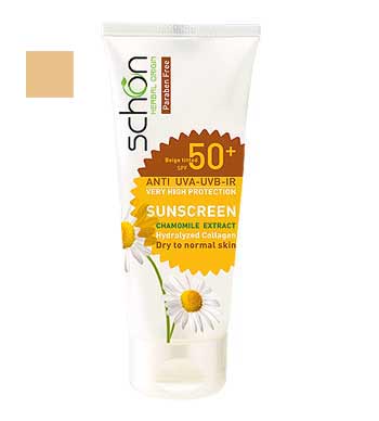 ضد آفتاب رنگی SPF50 مناسب پوست خشک و نرمال 50میل شون